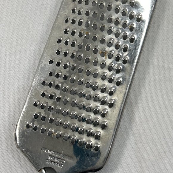 Vintage 70s Travco Stainless Steel Cheese Grater Zester Shredder Hand Held - Picture 6 of 8